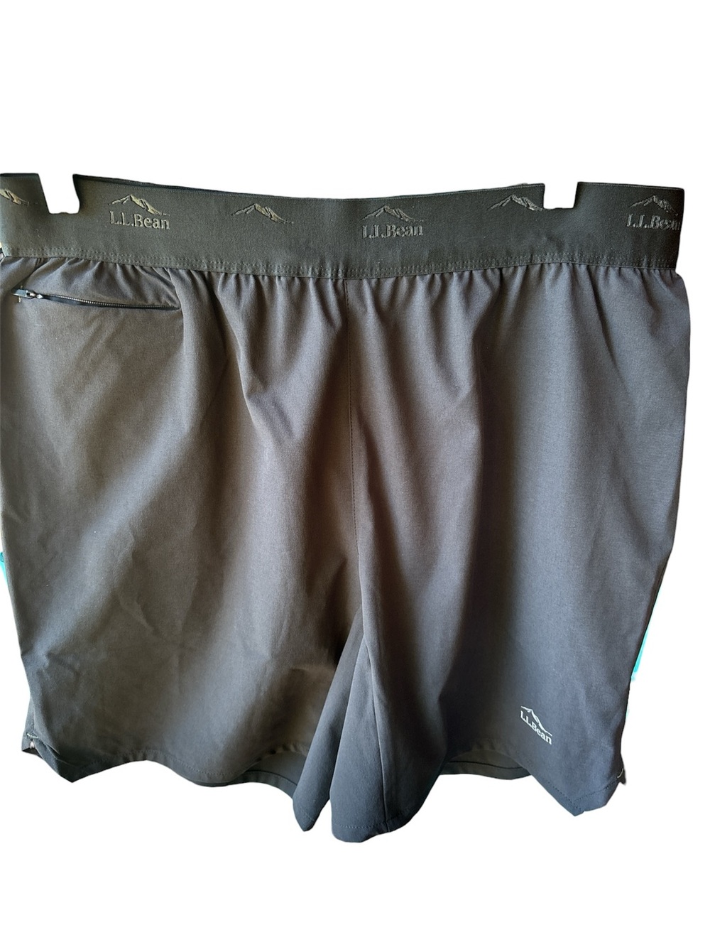 L.L. Bean Gray Men's Athletic Shorts with Logo Waistband